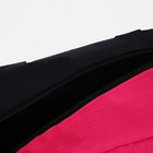 Сумка дорожная на молнии, 3 наружных кармана, длинный ремень, цвет розовый - Фото 3