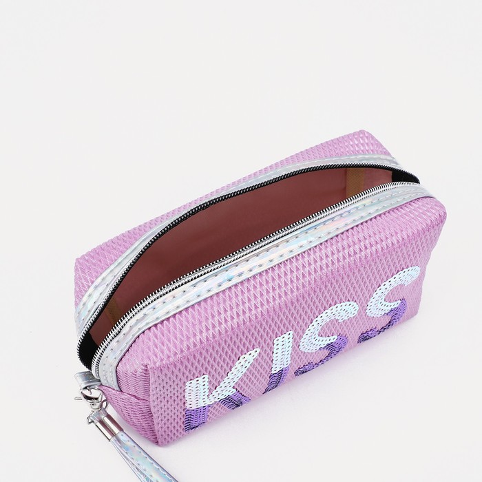 Косметичка на молнии, цвет сиреневый 36943