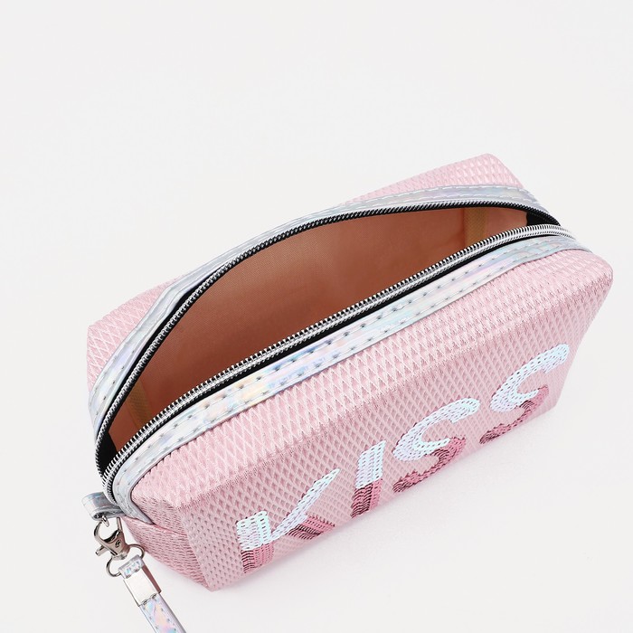 Косметичка на молнии, цвет бледно-розовый 36944