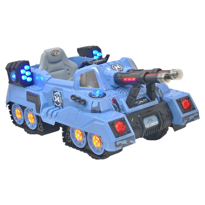 Электромобиль Everflo Tank Blue ЕА28091, танк, синий - фото 1910710500