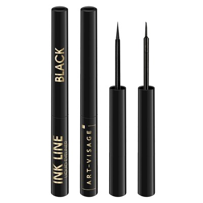 Подводка жидкая Art-Visage INK LINE, черная с кисточкой, 2,5 мл