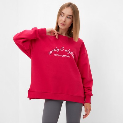 Джемпер женский MINAKU:MINAKU: SPORTY & STYLISH цвет фуксия, р-р 46