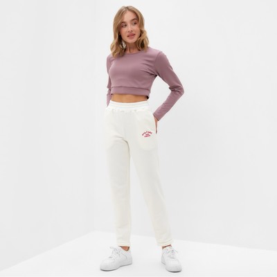 Брюки женские MINAKU: SPORTY & STYLISH, молочные, размер 44