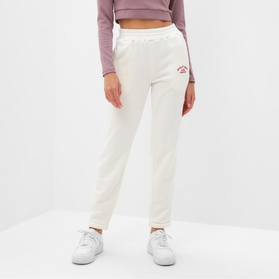 Брюки женские MINAKU: SPORTY & STYLISH, молочные, размер 48