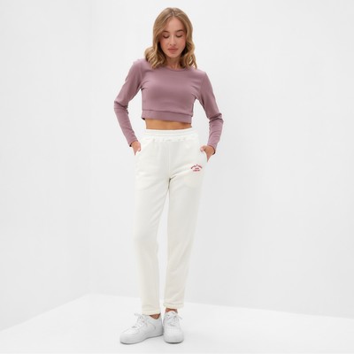 Брюки женские MINAKU: SPORTY & STYLISH, молочные, размер 50