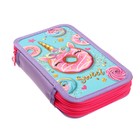 Пенал школьный, 2 секции, 12.5×20.5×4 см «Пончик» - Фото 2