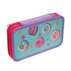 Пенал школьный, 2 секции, 12.5×20.5×4 см «Пончик» - Фото 3