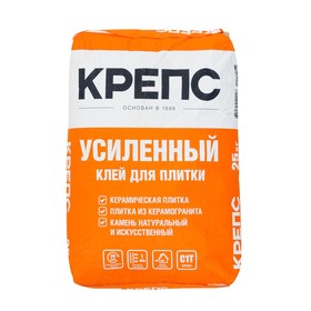 Клей для плитки Крепс Усиленный (С1Т), 25кг 9838261