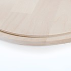 Доска разделочная деревянная с желобом "Круг" 26х26х0,8 см береза - Фото 3
