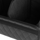 Органайзер кофр в багажник автомобиля Cartage саквояж, экокожа стеганая, 53 см, черный - Фото 2