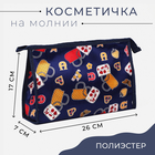 Косметичка на молнии, цвет синий 9837812 - фото 10664893