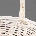 Корзина плетёная, 23×9/27 см, белая - фото 41713576