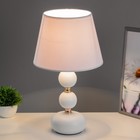 Настольная лампа 1x60Вт E27 бело-золотой 25х25х45 см  (артикул 9848170)  большой выбор товаров оптом и в розницу по низким ценам с доставкой