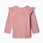 Лонгслив для девочек, цвет пудра, рост 86 см - фото 45456721