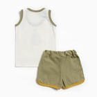 Комплект (майка/шорты) детский, цвет авокадо/полынь, рост 86 см - фото 24292128