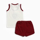 Комплект (майка/шорты) детский, цвет клубника/бордо, рост 80 см - фото 22497817