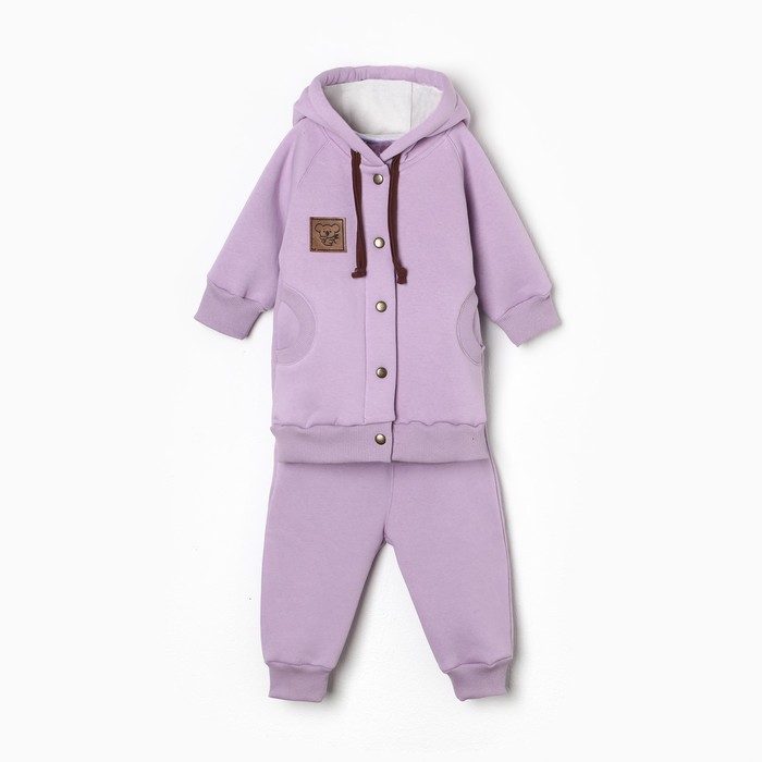 Комплект (кофточка/штанишки) детский НАЧЁС, цвет лаванда, рост 86 см - Фото 1