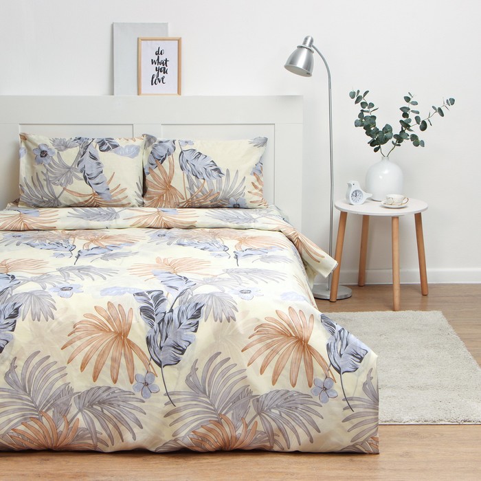 КПБ 1,5сп Экономь и Я "Тропики" 143*215см, 145*214см, 50*70см-1шт, 60г/м2, микрофибра