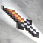 Сувенир деревянный "Нож", 20 см, пиксельный, с золотым клинком - Фото 2
