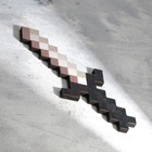 Сувенир деревянный "Нож", 20 см, пиксельный, с чёрной ручкой МИКС - фото 24595476