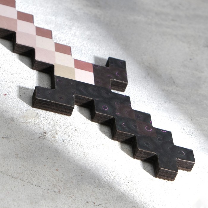 Сувенир деревянный "Нож", 20 см, пиксельный, с чёрной ручкой МИКС - фото 1906328148