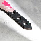 Сувенир деревянный "Нож", 20 см, пиксельный, с розовым клинком - Фото 3