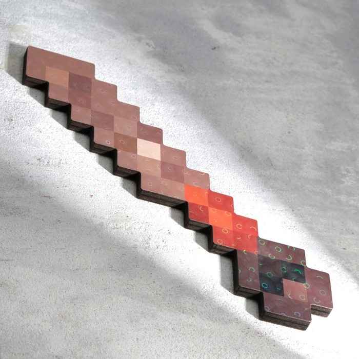 Сувенир деревянный "Нож", 20 см, пиксельный - фото 1907775717