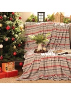 Плед новогодний Экономь и Я «Новогодний узор» 150×130 см, пл.160 г/м², 100% п/э - Фото 3