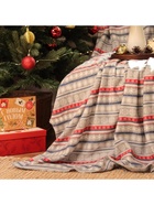 Плед новогодний Экономь и Я «Новогодний узор» 150×130 см, пл.160 г/м², 100% п/э - Фото 5