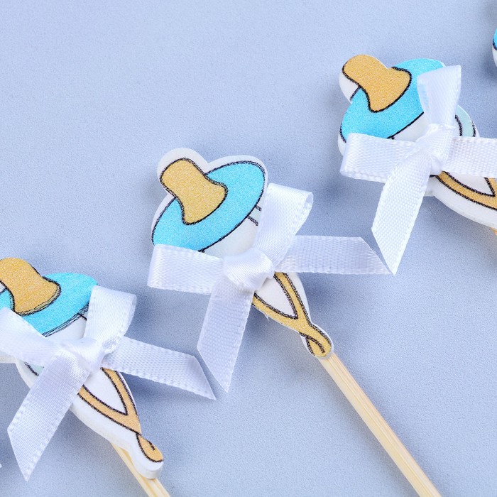 Шпажка «Соска», голубая, в наборе 6 штук 9825355