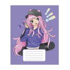 Тетрадь 12 листов в частую косую линию Calligrata «Аниме», обложка мелованный картон, ВД-лак, блок офсет, белизна 95%, МИКС - Фото 3