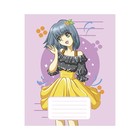 Тетрадь 12 листов в частую косую линию Calligrata «Аниме», обложка мелованный картон, ВД-лак, блок офсет, белизна 95%, МИКС - Фото 5