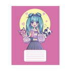 Тетрадь 12 листов в частую косую линию Calligrata «Аниме», обложка мелованный картон, ВД-лак, блок офсет, белизна 95%, МИКС - Фото 6