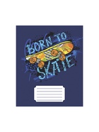 Тетрадь 12 листов в линейку, Calligrata SkateBoard, серые листы, МИКС 9492385 - фото 6044559