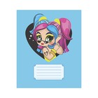 Тетрадь 12 листов в узкую линию Calligrata "Модница", обложка мелованная бумага, ВД-лак, блок офсет, белизна 95%, МИКС (комплект 5 шт) - фото 24551373