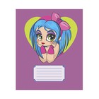 Тетрадь 12 листов в узкую линию Calligrata "Модница", обложка мелованная бумага, ВД-лак, блок офсет, белизна 95%, МИКС (комплект 5 шт) - фото 24551374