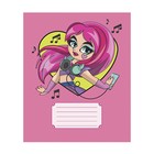 Тетрадь 12 листов в узкую линию Calligrata "Модница", обложка мелованная бумага, ВД-лак, блок офсет, белизна 95%, МИКС (комплект 5 шт) - фото 24551375