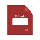 Тетрадь 12 листов в частую косую линию Однотонная "Классика с уголком", обложка мелованная бумага, ВД-лак, блок № 2 (серые листы), МИКС - фото 24567919