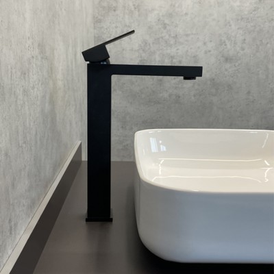 Смеситель для раковины Comforty FC045B-CMT, картридж 35 мм, цвет чёрный матовый