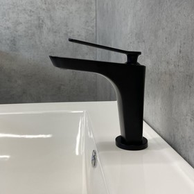 Смеситель для раковины Comforty FC088A-CMT, картридж 35 мм, цвет чёрный матовый