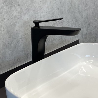 Смеситель для раковины Comforty FC088B-CMT, картридж 35 мм, цвет чёрный матовый