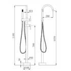 Смеситель напольный для ванны Comforty FE018M-CMT, цвет чёрный матовый - Фото 9