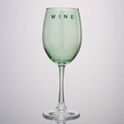 Бокал для вина с надписью Wine, 360 мл, зелёный - Фото 2