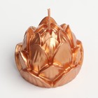 Свеча фигурная "Лотос", 6,6х6,5 см, бронза, в коробке - фото 24457293