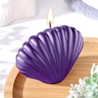 Свеча фигурная "Ракушка", 4х9х6,5 см, фиолетовый, в коробке - Фото 2