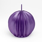 Свеча фигурная "Шар граненый", 6,5х6,5 см, фиолетовый, в коробке - фото 7154925