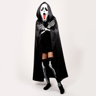 Карнавальный костюм «Хэллоуин чёрный», плащ 120 см, маска, гольфы, перчатки - Фото 2