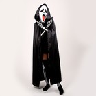 Карнавальный костюм «Хэллоуин чёрный», плащ 120 см, маска, гольфы, перчатки - Фото 3