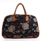 Сумка дорожная, 2 отдела на молниях, длинный ремень, цвет рыжий/разноцветный - фото 22379298