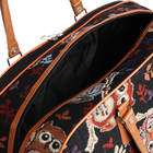 Сумка дорожная, 2 отдела на молниях, длинный ремень, цвет рыжий/разноцветный - фото 22379299